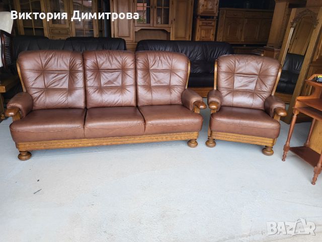 Комплект диван и кресло, снимка 1 - Дивани и мека мебел - 45529151