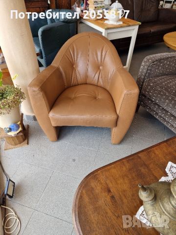 Кресло#естествена кожа , снимка 6 - Дивани и мека мебел - 46455170