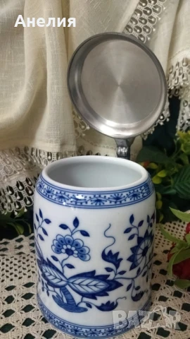 Халба син лук с капак нова, снимка 2 - Чаши - 50793527