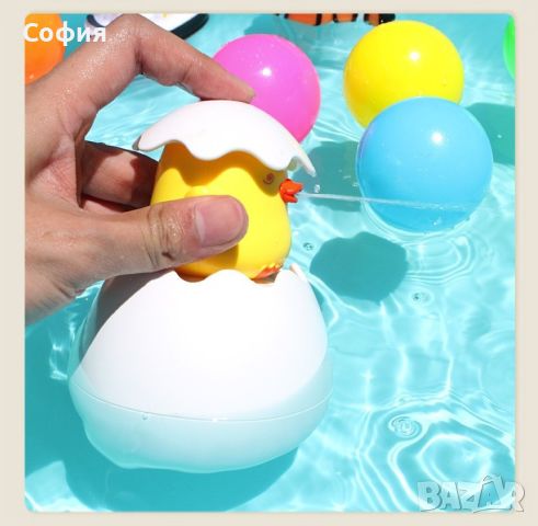 Детска забавна играчка за вана жълто пате в яйце, снимка 6 - Други - 45731203