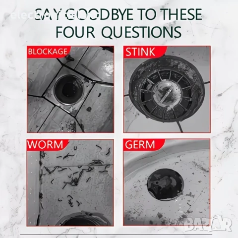 Силиконов сифон против миризма на под, предпазител от обратен поток на водата, баня или кухня, черен, снимка 5 - ВИК - 53687585