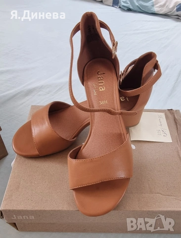 Дамски официални сандали с ток Jana 38н, снимка 3 - Дамски обувки на ток - 54152389