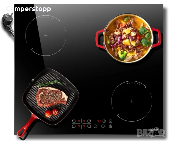 Induktionskochfeld mit Stecker 4 Zonen