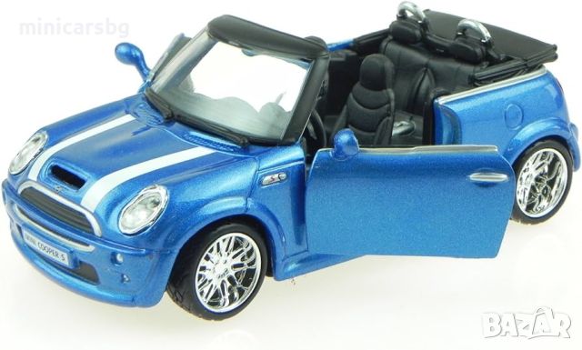 Метални колички: Mini Cooper S Cabriolet - Bburago, снимка 4 - Колекции - 45943677