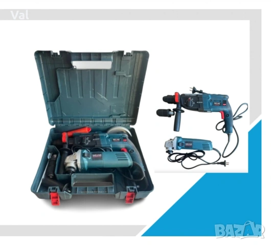 Комплект 2 в 1 перфоратор и ъглошлайф на ток, снимка 2 - Перфоратори - 53685750
