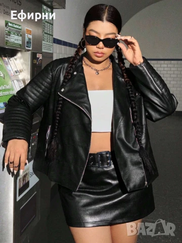 Черно кожено яке, Черно яке еко кожа, Мотористко кожено яке, Елегантно яке еко кожа