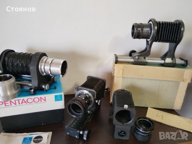 Мехови Приставки за камери  ZENIT,PENTACON,M.A.P за макроснимки на М39, М42 байонет , снимка 12 - Чанти, стативи, аксесоари - 40953641