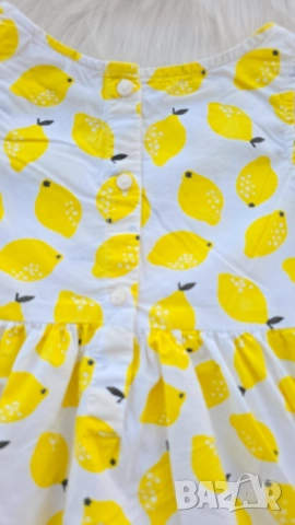 Детска рокля H&M лимони 18-24 месеца, снимка 3 - Бебешки рокли - 51587873