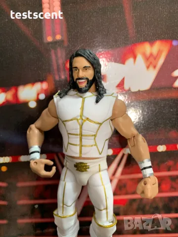 Екшън фигура WWE Seth Rollins Сет Ролинс Mattel Elite figure играчка All White, снимка 2 - Колекции - 49511552