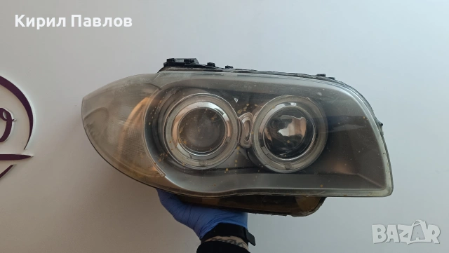 Оригинален десен фар BMW 1 серия лупа Ксенон, снимка 2 - Части - 54284965