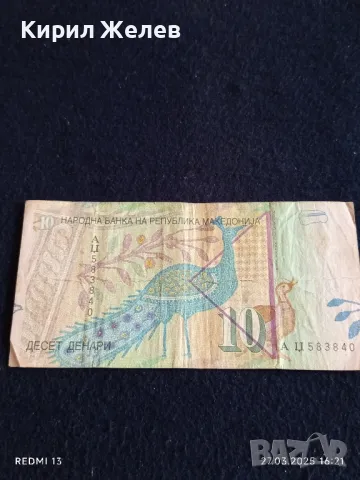 Банкнота 10 динара 2003г.  Македония за КОЛЕКЦИЯ ДЕКОРАЦИЯ 49879, снимка 5 - Нумизматика и бонистика - 49664335