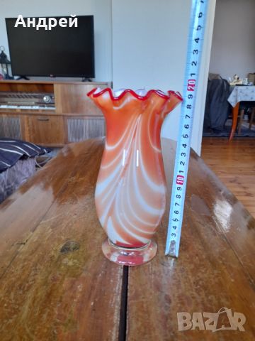 Стара стъклена ваза #12, снимка 3 - Други ценни предмети - 45732637