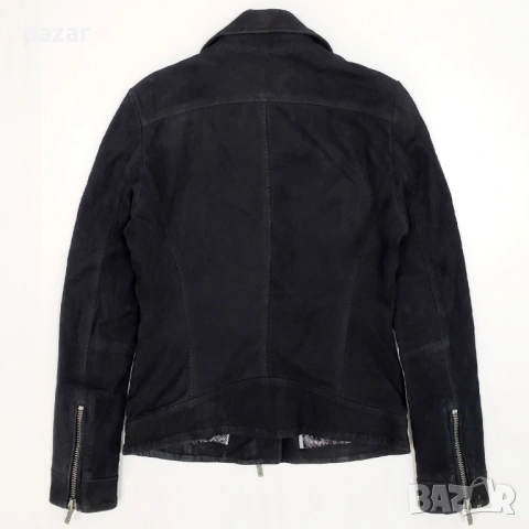 HUGO BOSS ORANGE JAMELA 50323097 Дамско Кожено Яке Велур S-M, снимка 5 - Якета - 53446957