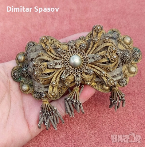 Възрожденска Сребърна Пафта Филигран Колан