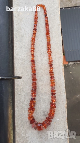 Голям кехлибарен гердан 60 грама, снимка 4 - Колиета, медальони, синджири - 52208271