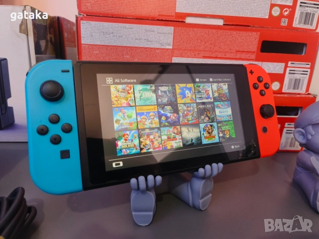 Nintendo Switch с поставен чип, 128GB и 16 игри , снимка 2 - Nintendo конзоли - 53666846