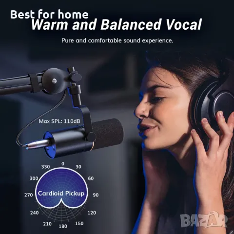 Динамичен микрофон TONOR TD510 USB/XLR, снимка 2 - Микрофони - 50158315