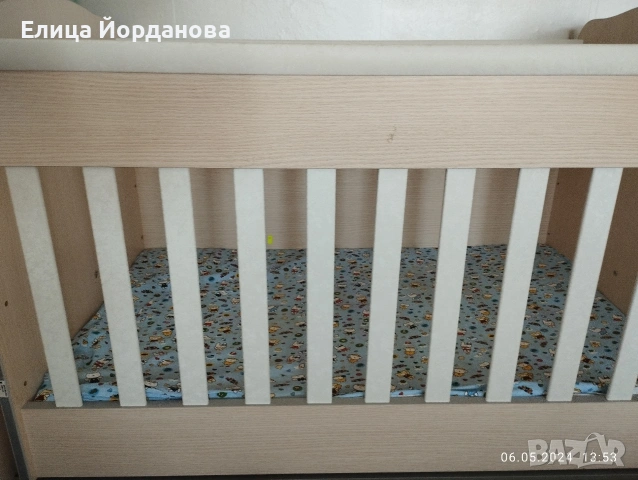 Комбинирана бебешка кошара, снимка 7 - Мебели за детската стая - 54210653