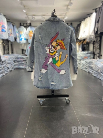 Дънково яке тип риза с анимационни герои на едро и дребно , снимка 13 - Якета - 51615427