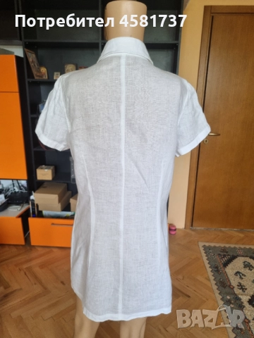 Дамска ленена риза/ рокля, размер М, снимка 7 - Туники - 51880185