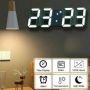 3D стенен часовник с термометър, 22.5х9 см, 0-50℃, DC 5V, снимка 1 - Други стоки за дома - 46031418