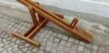 Детска дървена балансираща люлка везна тип конче за двор градина детска площадка люлка карбалка, снимка 2