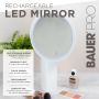 Bauer 62269 Кръгло огледало за гримиране с LED осветление,безжично USB акумулаторно,залепваща основа, снимка 6