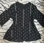 Интересна голяма дамска блуза на точки с голи рамене (размер 2ХЛ), снимка 1