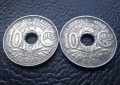 Стара монета 10 сантима 1935 г. и 1936 г.Франция - красиви !, снимка 2