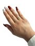 Златист дамски пръстен от медицинска стомана луксозен блясък, снимка 2