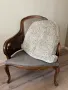 Антикварно кресло с ратан и извити подлакътници, снимка 9