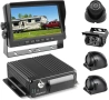 4-канален 1080P H.265 автомобилен мобилен DVR, 7-инчов VGA монитор, снимка 1