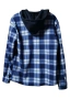 Карирана риза с качулка и подплата от полар, снимка 2