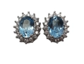 Сребърни обеци с естествен топаз, снимка 13