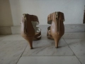 Бежови сандали на ток Nine West, снимка 5