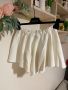 бели къси елегантни нови one size пола панталон широка кройка, снимка 1 - Къси панталони и бермуди - 46012254