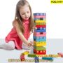 Дървена цветна дженга със зарче и животни - Jenga Tower - КОД 3619, снимка 6