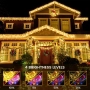 Коледни лампички Coanto Icicle за външно ползване, 400 LED, 10 м, 80 капки, 11 режима, дистанционно, снимка 4