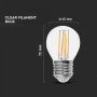 LED лампа 4W Filament сфера E27 3 Step Dimming Топло Бяла Светлина, снимка 4