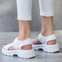 Дамски ежедневни летни сандали в бяло
