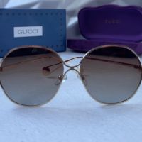 GUCCI 2024 с лого дамски слънчеви очила кръгли УВ 400, снимка 3 - Слънчеви и диоптрични очила - 45169238