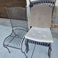 Продавам от 1 до 8 бр. ръчно изработени метални стола., снимка 2 - Столове - 45491142