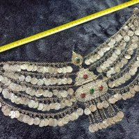 Сребърна Трепка Възрожденски Прочелник накит носия пафти, снимка 3 - Антикварни и старинни предмети - 45445575