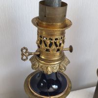 Комплект френски старинни месингови лампи 19ти век, снимка 2 - Антикварни и старинни предмети - 45254757