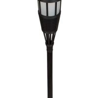 Слънчев фенер соалрна лампа LED факел с пламък ефект пластмаса трикотажни черни 41 см, снимка 2 - Соларни лампи - 45822607