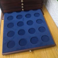 Дървена кутия за монети, снимка 5 - Нумизматика и бонистика - 45476022