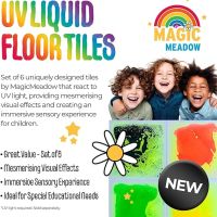 MagicMeadow 6 UV течни подови плочки, успокояваща играчка за деца  , снимка 4 - Образователни игри - 45484072