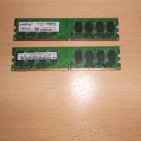 276.Ram DDR2 667 MHz PC2-5300,2GB,crucial. НОВ. Кит 2 Броя, снимка 1 - RAM памет - 45694578