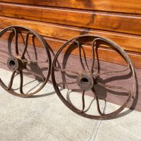 Стари колела от ковано желязо, снимка 2 - Антикварни и старинни предмети - 45095848