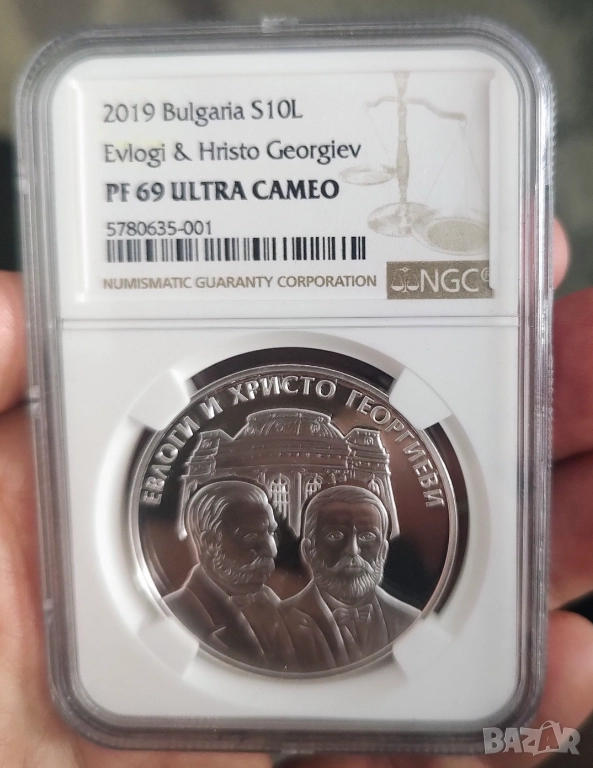 10лв 2019 Евлоги и Христо Георгиеви NGC PF69 ULTRA CAMEO , снимка 1